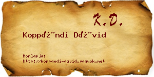 Koppándi Dávid névjegykártya
